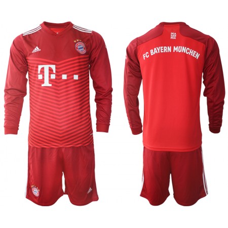 Billiga Fotbollströjor FC Bayern München Barn Hemma tröja 2021/22 Långärmad